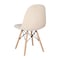 Flash Furniture 2 Pack Off-White Faux Sherpa Chairs with Wood Legs, 2PK DL-10-W-2-GG - alternate 6